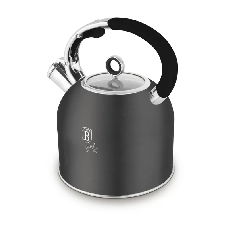 BERLINGERHAUS Konvice pískací se skleněným víkem 3 L Antracit Collection Autentický