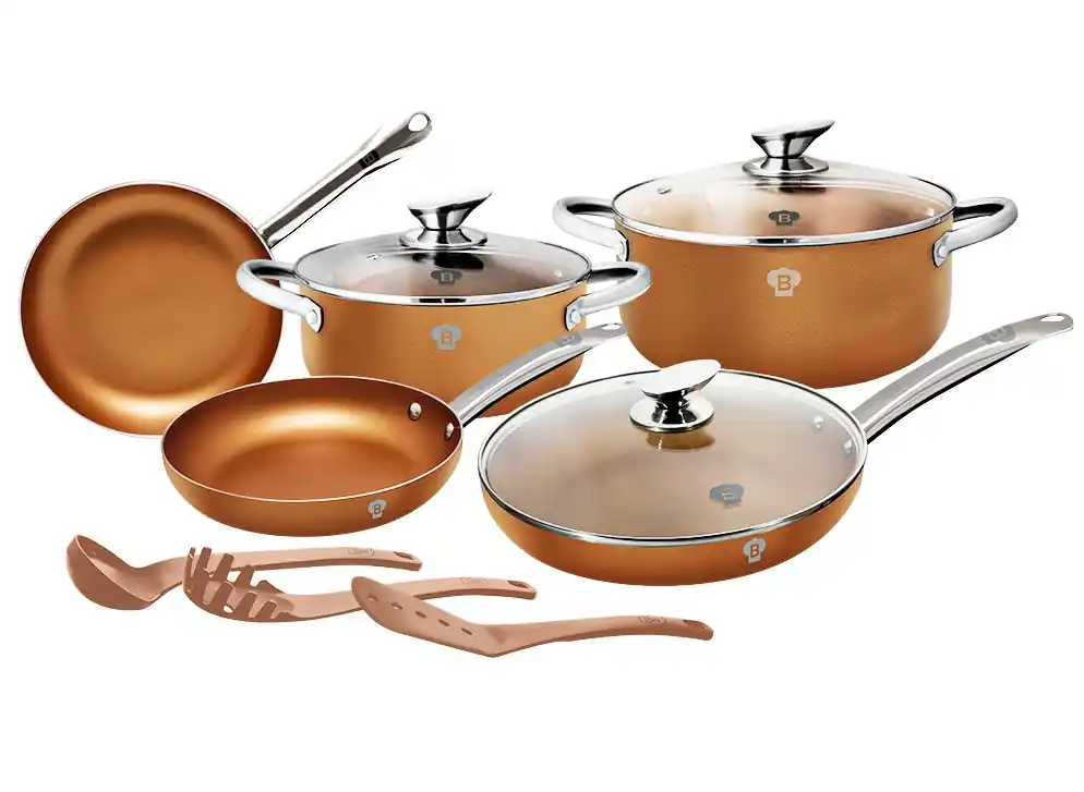 BLAUMANN Sada nádobí s nepřilnavým povrchem Le Chef Line Rosegold 11 ks Autentický