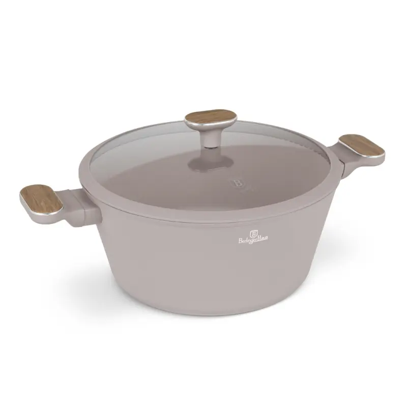 Akční Cena BERLINGERHAUS Kastrol s titanovým povrchem a poklicí 28 cm Taupe Nordic Collection