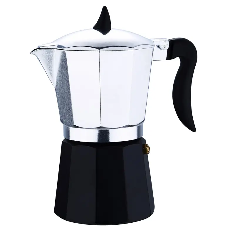 Rychlé Dodání RENBERG Konvice na espresso 6 šálků černá/stříbrná