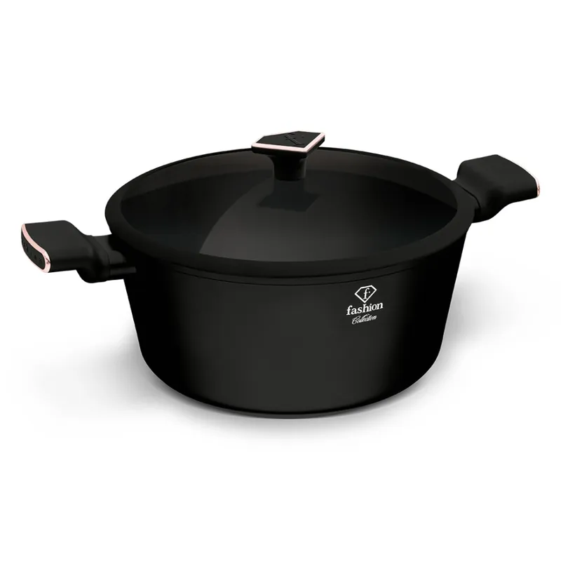 Vrácení Zdarma FASHION by BERLINGERHAUS Kastrol s titanovým povrchem a poklicí 30 cm Matte Black Rose Gold Collection