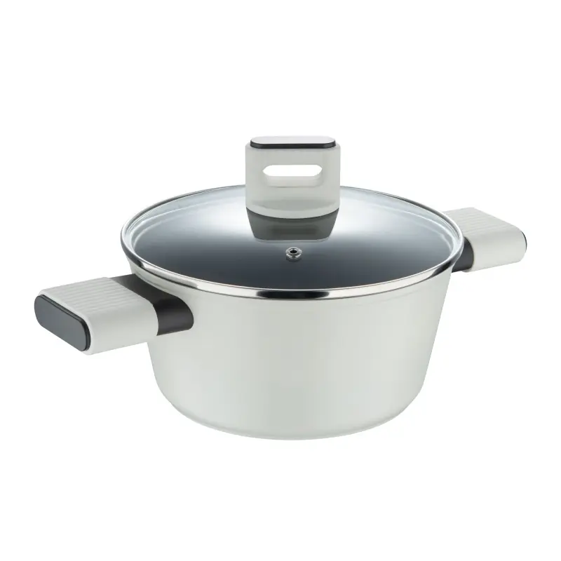 BERGNER Kastrol s poklicí s nepřilnavým povrchem LINES 20 cm šedobílá Speciální Cena